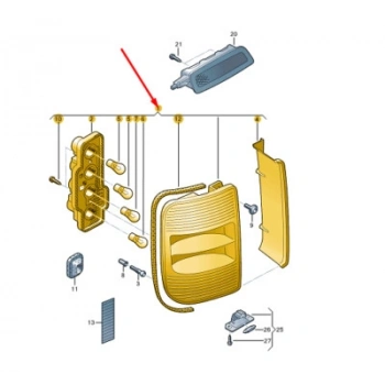 Volkswagen Caddy Arka Stop Beyaz Tek Kapı Sağ 2013- (Oem No:  2K5945096P)