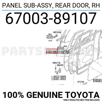 Toyota Hilux Ln85 Arka Kapı Sağ 1989-1997 (Oem No:  6700389107)