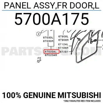 Mitsubishi L200 Ön Kapı Çıft Kabın Sol 2006-2014 (Oem No:  5700A175)