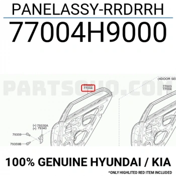 Kia Rio Arka Kapı Sağ 2017- (Oem No:  77004H9000)