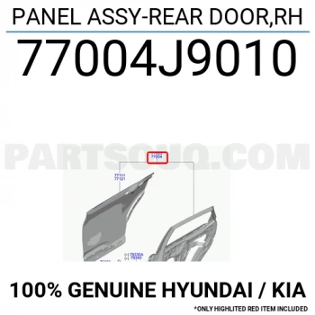 Hyundai Kona Arka Kapı Sağ 2017- (Oem No:  77004J9010)