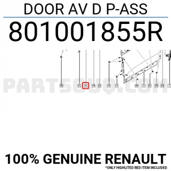 Dacia Lodgy/Dokker Ön Kapı Sağ 2011- (Oem No:  801001855R)