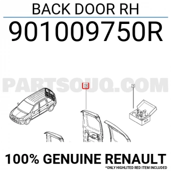 Dacia Logan Mcv Arka Kapı Camsız Sağ 2005  (Oem No:  901009750R)