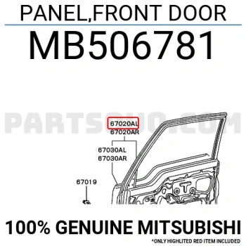 Mitsubishi L300/H100 Ön Komple Kapı Sol 1998-2010 (Oem No:  Mb506781)