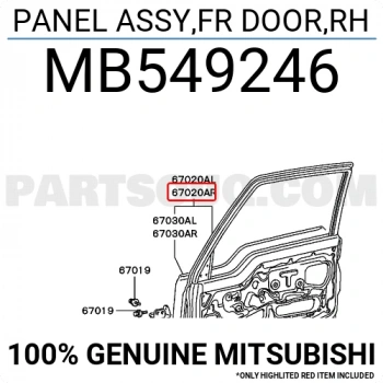 Mitsubishi L300/H100 Ön Komple Kapı Sağ 1998-2010 (Oem No:  Mb549246)