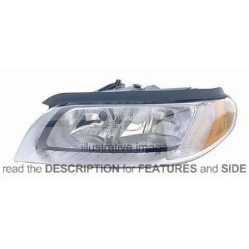 Volvo V70 Xc70 Ön Far Elektrikli Motorlu Siyah Sol 2008- (Oem No:  31214351)