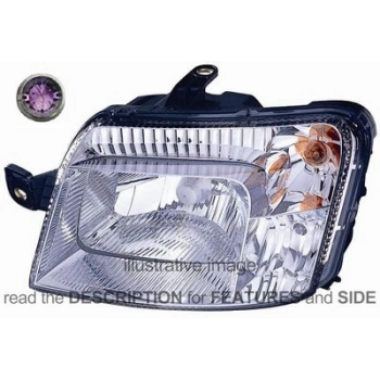 Fiat Panda Ön Far Elektrikli Motorlu Beyaz Sinyalli Sol 2003- 2009 (Oem No:  51867677)