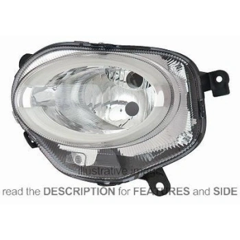 Fiat 500 Ön Far Uzun Hüzme Ledlı Sağ 2016- (Oem No:  52007766)