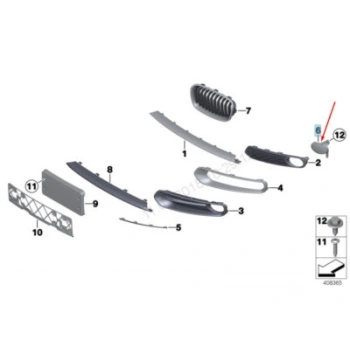 Bmw 3 Serisi Sis Far Kapağı Dessport Sol 2011- (Oem No:  51117245871)