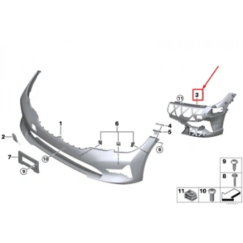 Bmw 3 Serisi Sis Far Braketi Sağ 2019- (Oem No:  51117422248)