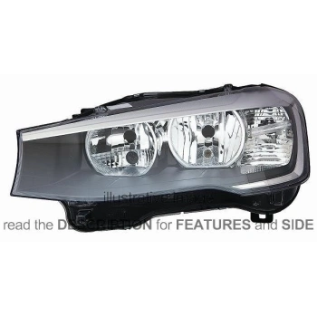 Bmw X3 Ön Far Elektrikli Motorlu Sol 2014-2017 (Oem No:  63117334077)