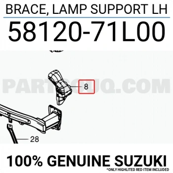 Suzuki Swift Ön Far Yuva Sacı Sol 2011-- (Oem No:  58120-71L00)