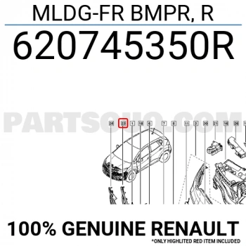 Renault Captur Ön Sis Far Çerçevesı Sağ 2012-  (Oem No:  620745350R)