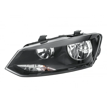 Volkswagen Polo Ön Far Elektrikli Motorlu Sıyah Sol 2009-  (Oem No:  6R1941007G)