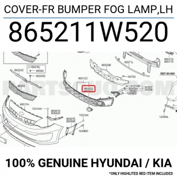 Kia Rio Sis Far Çerçevesı Nikelaj Sol 2015- (Oem No:  865211W520)