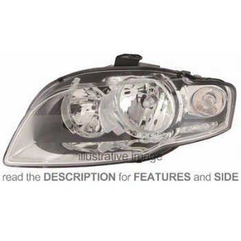 Audi A4 Ön Far Elektrikli Motorlu Beyaz Sinyalli Sağ 2004- 2007 (Oem No:  8E0941003Bk)