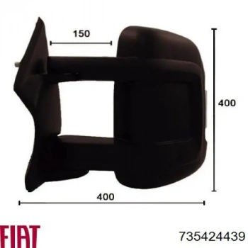 Fiat Ducato Dış Ayna Kapağı Siyah Sol 2007 2013- (Oem No:  735424439)