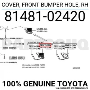 Toyota Corolla Ön Sis Lamba Kapağı Sağ 2013- (Oem No:  8148102420)