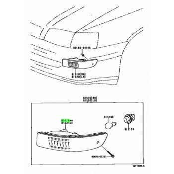 Toyota Carina Ön Sinyal Sağ 1993-1997 (Oem No:  8151120650)