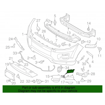 Land Rover R.Evoque Ön Sis Lamba Kapağı Üst Sağ 2011-- (Oem No:  15Lr057396)