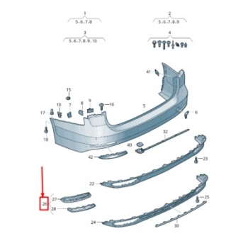 Audi A6 Arka Sis Lamba Kapağı Sağ 2019- (Oem No:  4K08078122Zz)