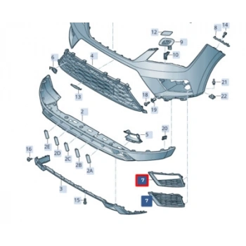Seat Ateca Ön Sis Lamba Kapağı Sensör Delikli Sol 2016- (Oem No:  575853665C9B9)