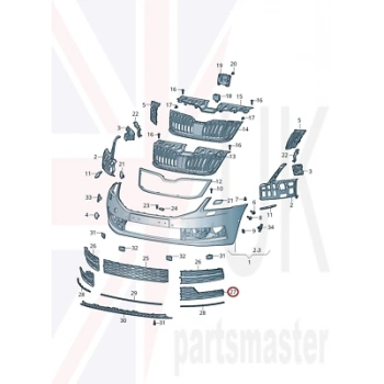 Skoda Octavia Ön Sis Lamba Kapağı Sol 2016- (Oem No:  5E0807681F9B9)