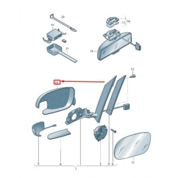 Volkswagen Golf Vı Dış Ayna Kapağı Siyah Sağ 2009 (Oem No:  5K0857538041)