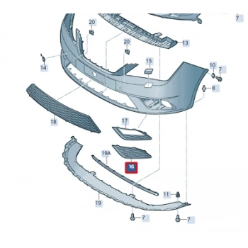 Seat İbiza Ön Sis Lamba Kapağı Sol 2011- (Oem No:  6J0853665E9B9)