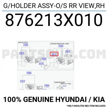 Hyundai Accent Blue/İ30 Dış Ayna Camı  Sağ 2010- (Oem No:  876213X010)