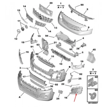Peugeot Expert Traveller Ön Sis Lamba Kapağı Delikli Sol 2017- (Oem No:  98118238Xt)
