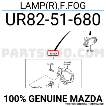 Mazda Bt 50 Ön Sis Lambası Sağ 2007  (Oem No:  Ur82-51-680)