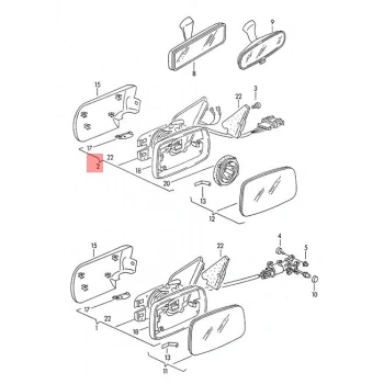 Volkswagen Golf Iıı Dış Ayna Elektrikli Isıtmalı Sol 1991-1997 (Oem No:  1H1857507A01C)