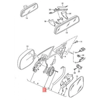 Volkswagen Polo Dış Ayna Elektrikli Isıtmalı Sol 2001-2005 (Oem No:  6Q1857507G01C)