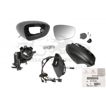 Citroen C5 D.Ayna Elektrikli Isıtmalı Si.Kt.Se.Hfiat 2017P.Astarlı Sağ 2008- (Oem No:  8153Sl)