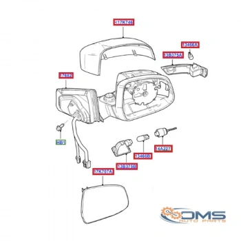 Ford Mondeo Dış Ayna Elektrikli Isıtmalı Sinyalli Astarlı Sol 2011-2014 (Oem No:  Bs7117683Tb)