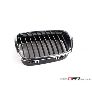 Bmw 5 Serisi Ön Panjur Komple Nikelaj Siyah Düz Sol 2001- (Oem No:  51132497261)