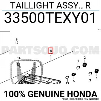 Honda Civic Fc5 Arka Stop Ledlı Sağ 2016- (Oem No:  33500Texy01)