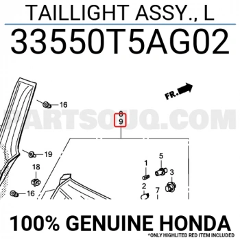 Honda Jazz Arka Stop Sisli Sol 2014- (Oem No:  33550T5Ag02)