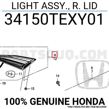Honda Civic Fc5 Arka Stop İç Ledlı Sağ 2016- (Oem No:  34150Texy01)