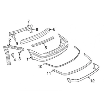 Volkswagen Passat Arka Karlık 2001-2005 (Oem No:  3B5807521B41)