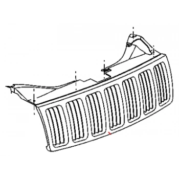 Jeep Grand Cherokee Ön Panjur Sıyah 2005  (Oem No:  5Jf941Xrae)