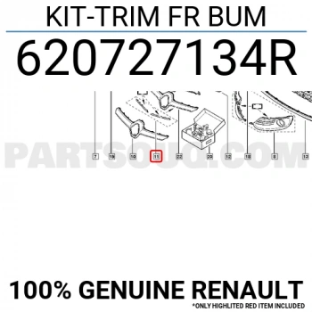 Renault Megane Ön Panjur Bandı Nikelaj Set 2013- (Oem No:  620727134R)