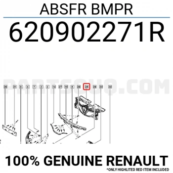 Renault Captur Ön Panjur İç 2016- (Oem No:  620902271R)