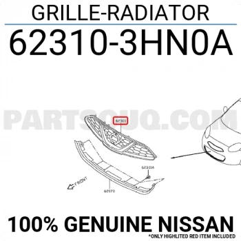 Nissan Micra Ön Panjur Nikelaj Bandlı 2012-  (Oem No:  623103Hn0A)