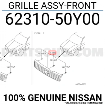 Nissan Sunny B13 Ön Panjur 1990-1993 (Oem No:  6231050Y00)