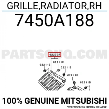 Mitsubishi L200 Ön Panjur Nikelaj 4 Wd Sol 2005  (Oem No:  7450A188)