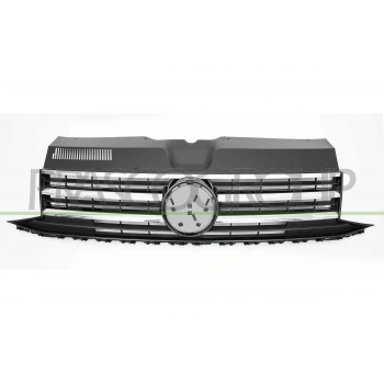 Volkswagen Transporter Ön Panjur 3 Nikelaj Çıtalı Sıyah 2014- (Oem No:  7E5853651C041)