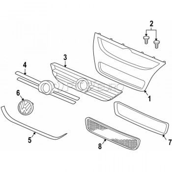 Volkswagen Touareg Ön Panjur Izgarası Nikelaj 2007- (Oem No:  7L6853668D2Zz)