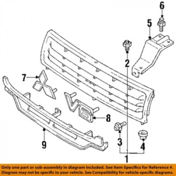 Mitsubishi Pajero Ön Panjur Alt Çerçeve 1991-1996 (Oem No:  Mb860600)